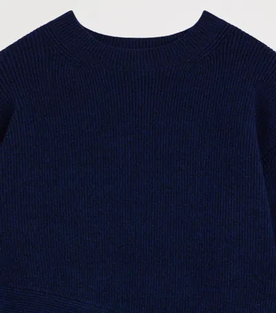 Givenchy Asymmetric Sweater In Wool And Cashmere In Blue
