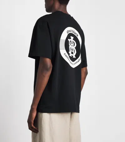 Aboutblank About:blank Oversized Monogram T-shirt In Black