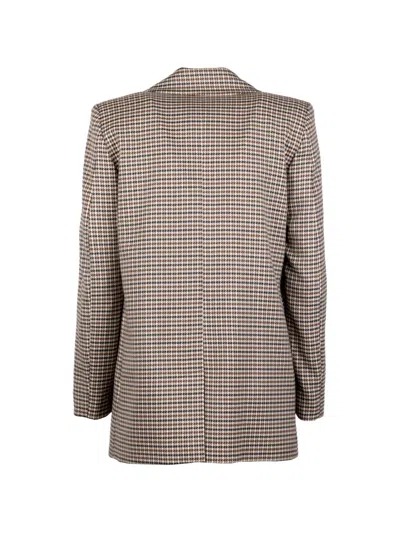 Emme Houndstooth-pattern Blazer In Blue