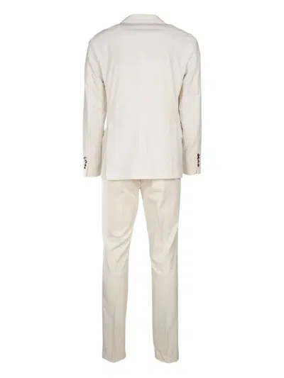 Brunello Cucinelli Three-button Single-breasted Suit In White