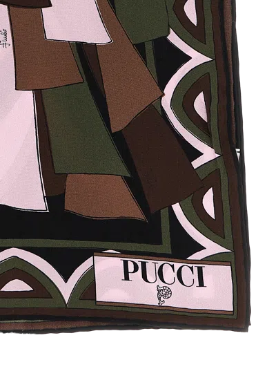 Pucci Mixed Print Silk Scarf In Multi