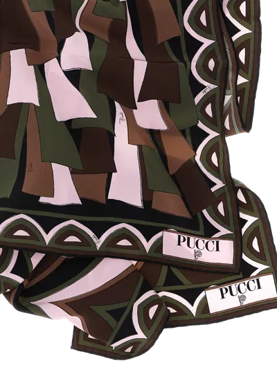 Pucci Mixed Print Silk Scarf In Multi