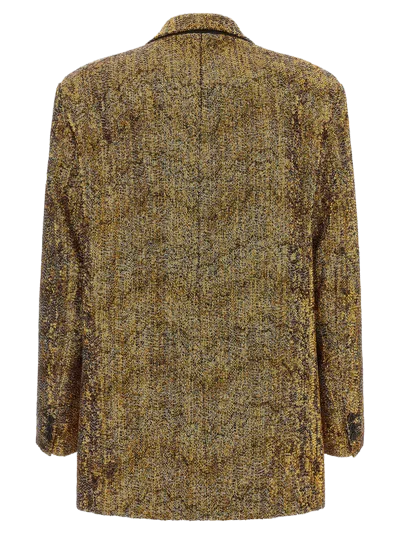 Missoni Sequin-embellished Double-breasted Blazer In Yellow