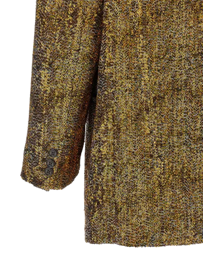Missoni Sequin-embellished Double-breasted Blazer In Yellow