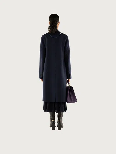 Ferragamo Coat In Black