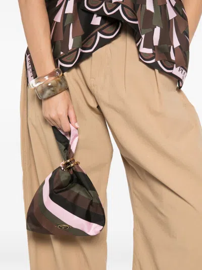 Pucci Top Handle Bag In Brown