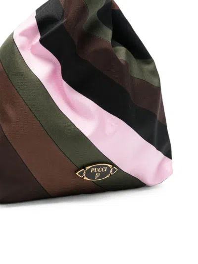 Pucci Top Handle Bag In Brown