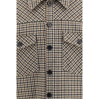 Dolce & Gabbana Brown Wool Oves Aries Full-length Jacket In Multi
