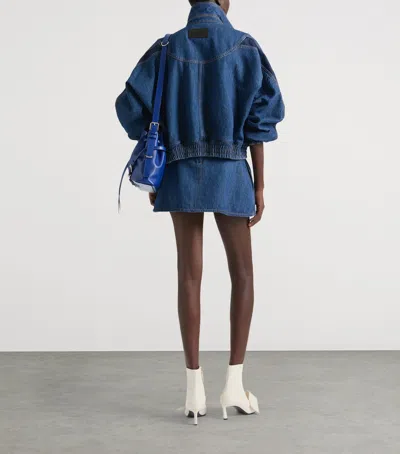 Givenchy Denim Bomber Jacket In Blue