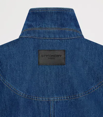 Givenchy Denim Bomber Jacket In Blue