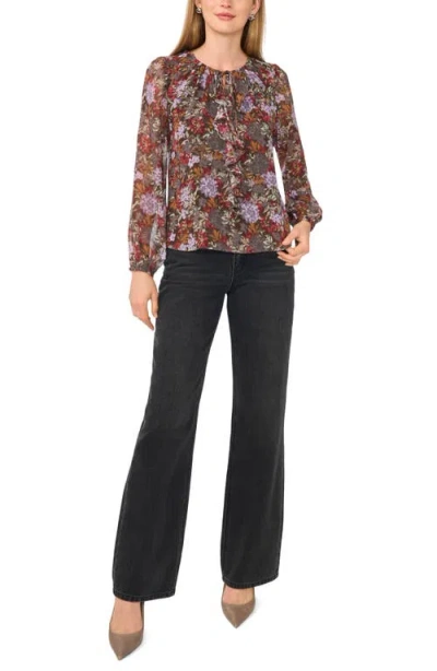 Halogen ® Long Sleeve Ruffle Top In Multi