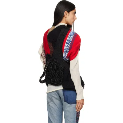 Junya Watanabe Mixed-material Patchwork Cardigan In Multi