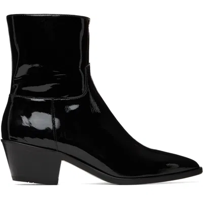 Ernest W Baker ブラック Sharp Toe ウエスタンブーツ In Black
