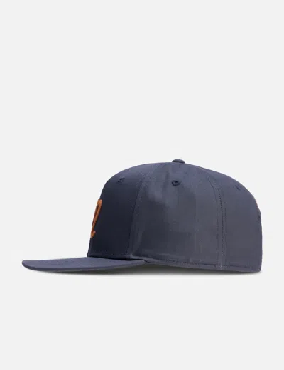Malbon M Script Snapback In Blue