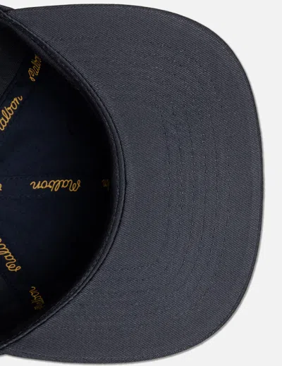 Malbon M Script Snapback In Blue