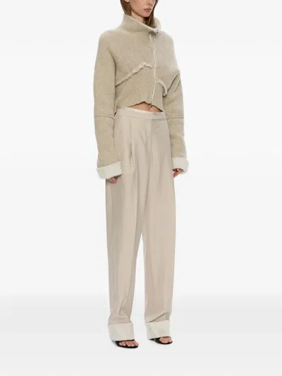 Christopher Esber Isolde Double-knit Jacket In Neutral