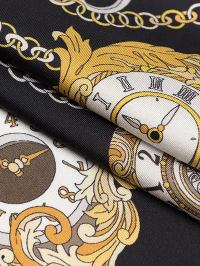 Elizabetta Like Clockwork Pocket Square In Multi