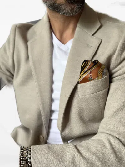 Elizabetta Like Clockwork Pocket Square In Multi