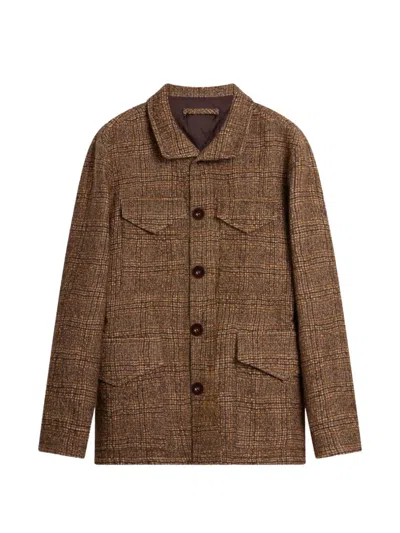 PLAID BUTTON-UP JACKET