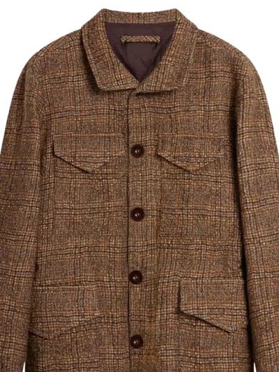 PLAID BUTTON-UP JACKET