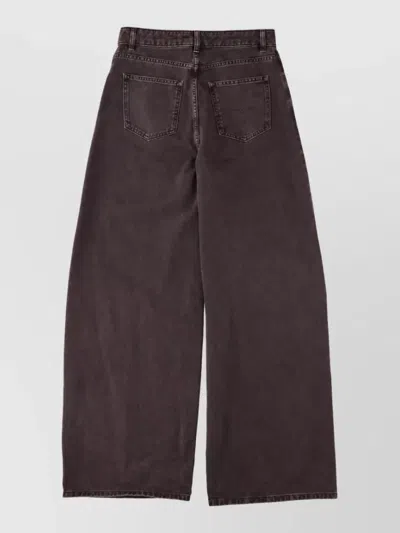Msgm Denim Jeans In Brown