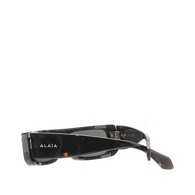 Alaïa Tortoiseshell-effect Rectangle-frame Sunglasses In Brown