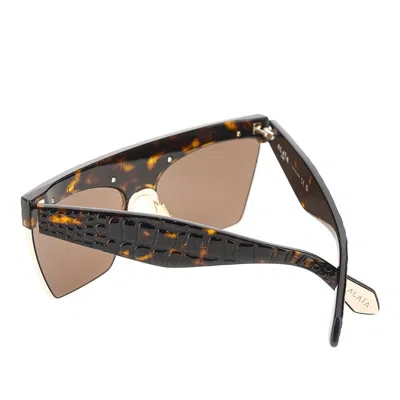 Alaïa Rectangular Acetate Sunglasses With Croc-effect Pattern In Brown