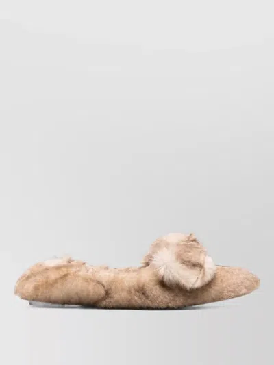 Zimmermann Shearling Slippers In Brown