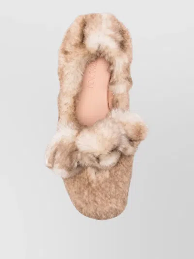 Zimmermann Shearling Slippers In Brown