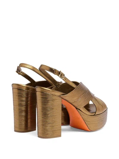 Santoni Crossover-strap Platform Sandals In Multi