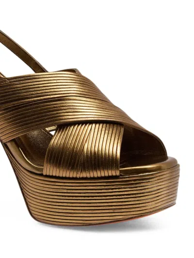 Santoni Crossover-strap Platform Sandals In Multi