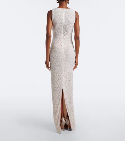 Rachel Gilbert Ruby Embellished Gown In White