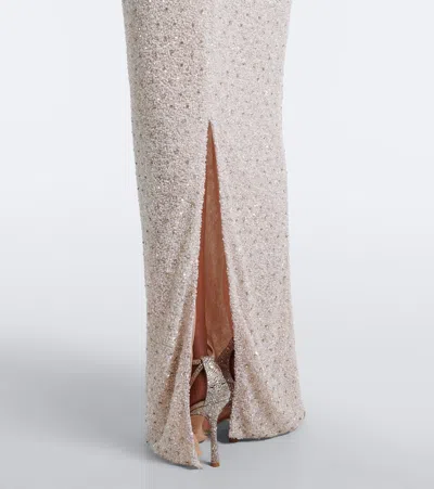 Rachel Gilbert Ruby Embellished Gown In White