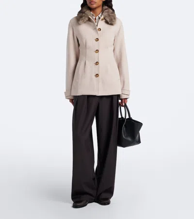 Veronica Beard Severine Pleated Jacket In Neutral