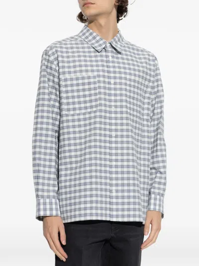 A.p.c. Malcom Check-pattern Shirt In Blue