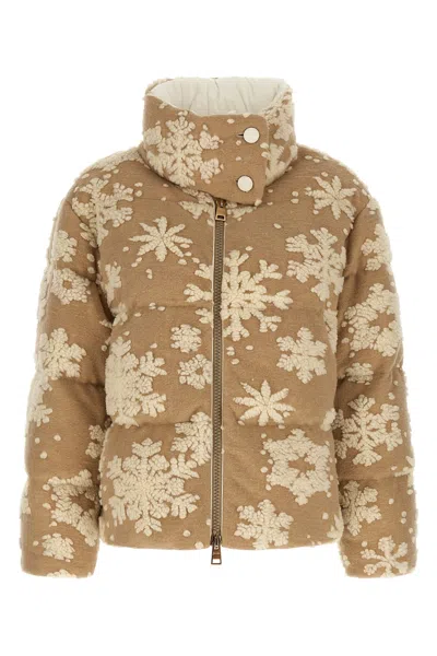 Herno Snowflake Down Jacket In Brown