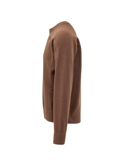 K-way Fragan Fleece-stitch Knit Pullover In Brown