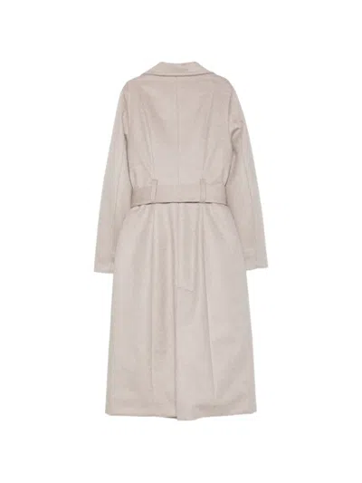 Norwegian Wool Belted Button-front Coat In Gray