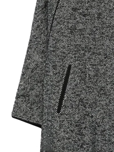 N°21 Herringbone-pattern Coat In Gray