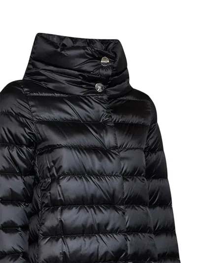 Herno Sofia Glossy High Collar Down Jacket In Black