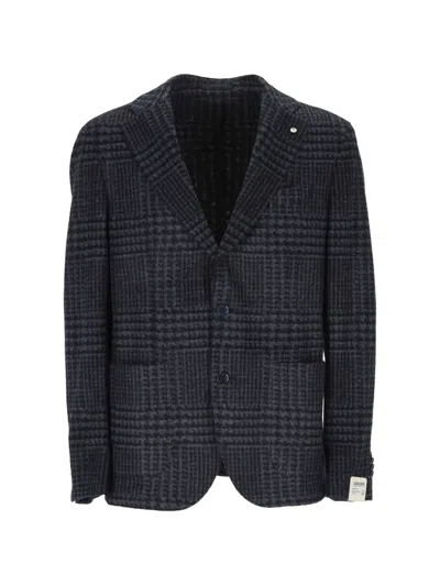 CHECK-PATTERN SINGLE-BREASTED JACKET