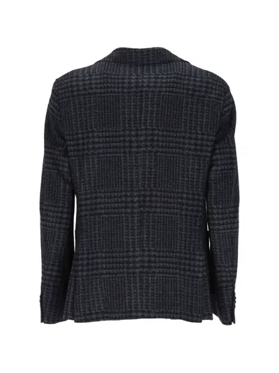 CHECK-PATTERN SINGLE-BREASTED JACKET