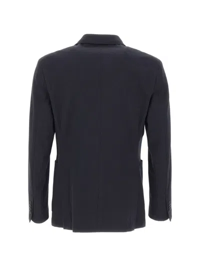 Manuel Ritz Double-breasted Blazer In Blue