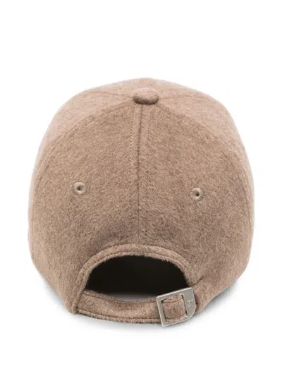Jacquemus Brown Solid Baseball Cap In Brown