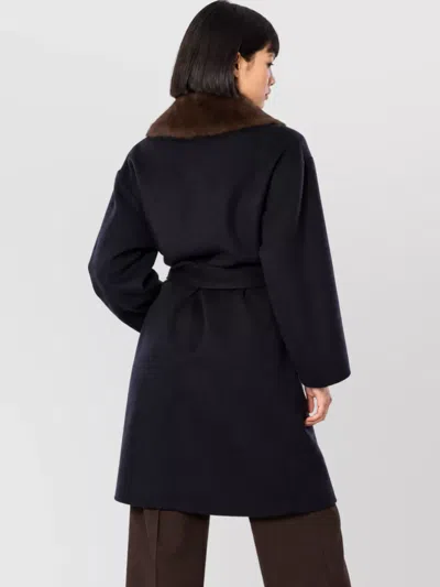 P.a.r.o.s.h Wool Fitted Jacket In Blue