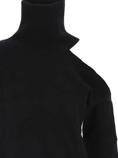 Irreplaceable Cut-out Roll-neck Sweater In Black