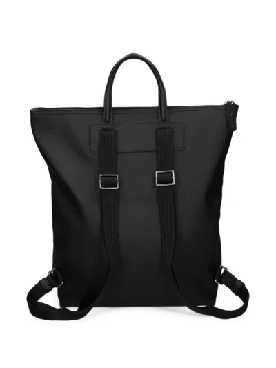 Lacoste Medium Logo-patch Backpack In Black