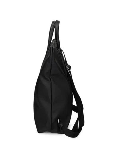 Lacoste Medium Logo-patch Backpack In Black