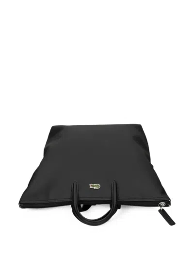 Lacoste Medium Logo-patch Backpack In Black