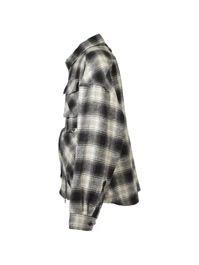 Breath Check-pattern Jacket In Black